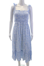 Vestido maxi feminino Lost + Wander com alça de gravata estampa floral azul claro tamanho P comprar usado  Enviando para Brazil