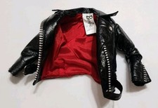JAQUETA BARBIE CASACO GRAXA AREIA 25 ANOS COURO SINTÉTICO PRETO ROUPAS DE BONECA OUSADAS, usado comprar usado  Enviando para Brazil