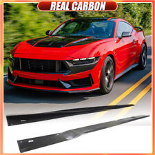 Para Ford Mustang Dark Horse 2024UP saias laterais de carbono real extensão spoiler labial comprar usado  Enviando para Brazil