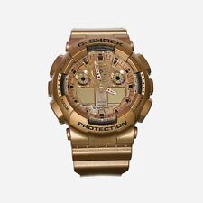Relógio Casio G Shock ouro resina analógico digital 200M GA 100GD não testado comprar usado  Enviando para Brazil