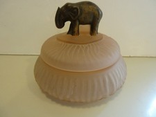 Usado, BAÚ DE ELEFANTE ROSA FOSCO "DOURADO"!! PÓ, FRASCO DE BUGIGANGAS comprar usado  Enviando para Brazil
