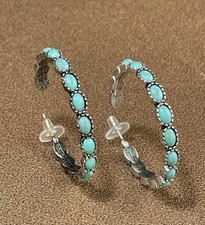 Silver faux turquoise for sale  Landisville
