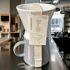 Conjunto de café Starbucks Pour Over filtro de cerveja cerâmica e caneca cinza branco 2013 2 peças comprar usado Conjunto de café Starbucks Pour Over filtro de cerveja cerâmica e caneca cinza branco 2013 2 peças comprar usado  Enviando para Brazil