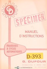 Dufour gaston fraiseuses d'occasion  Expédié en Belgium