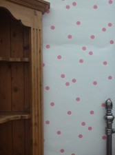 Pink spotty wallpaper for sale  NELSON