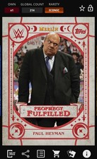 Paul Heyman - Red Prophecy Fulfilled Iconic - Topps Slam Merlin 25 Digital comprar usado  Enviando para Brazil