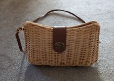 Wicker handbag faux for sale  WEYMOUTH