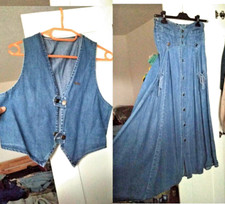 Jeanskleid weste . gebraucht kaufen  Frankenblick, Schalkau