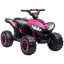 HOMCOM Quad Elettrico per Bambini 12V 2 Velocità Ruote con Clacson Rosa na sprzedaż  Wysyłka do Poland