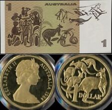 1982-1984 Austrália Primeira e Última Moeda de US$ 1 edições de papel Queen Elizabeth comprar usado  Enviando para Brazil