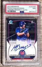 2023 Bowman Moises Ballesteros 1º Bowman Auto PSA 9 Perfeito Chicago Cubs comprar usado  Enviando para Brazil