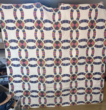 Usado, Kit de colcha de anel de casamento duplo vintage 1975 87x84 4080 comprar usado  Enviando para Brazil