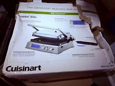 Usado, Grelha elétrica de bancada de aço inoxidável Cuisinart GRIDDLER ELITE GR-300WSP1 comprar usado  Enviando para Brazil