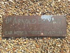 Vintage brass plaque for sale  SWAFFHAM