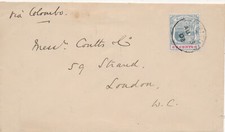 Mauritius cover 1902 for sale  MANNINGTREE