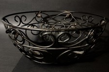 Suporte de tigela de frutas redondo de ferro forjado preto 14 polegadas peça central de mesa comprar usado Suporte de tigela de frutas redondo de ferro forjado preto 14 polegadas peça central de mesa comprar usado  Enviando para Brazil