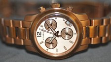 Relógio Michael Kors feminino mini passarela cronógrafo mostrador rosa ouro rosa aço MK5430, usado comprar usado  Enviando para Brazil