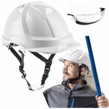 Kask roboczy budowlany wentylowany hełm ochronny pasek 4-punkt biały PLONER na sprzedaż  PL