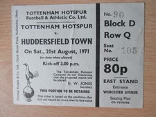Tottenham huddersfield 1971 for sale  UK