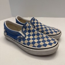 Usado, Tênis Vans Classic Slip-On Azul Branco Xadrez Masculino 5.5 Feminino 7 comprar usado  Enviando para Brazil