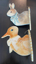 Usado, Conjunto de gancho de parede para quarto de bebê coelho e pato exposições vintage 1998 recém-nascido comprar usado  Enviando para Brazil