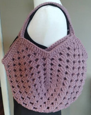 Bolsa de crochê feita à mão Vovó Roco cor malva comprar usado Bolsa de crochê feita à mão Vovó Roco cor malva comprar usado  Enviando para Brazil