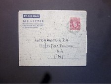 Papelaria KGVI 6d Air Mail Folha de Carta Linhas de Endereço Sólidas Usadas H&B AP2 Escassas comprar usado  Enviando para Brazil