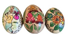 Three vintage handpainted for sale  Bedford