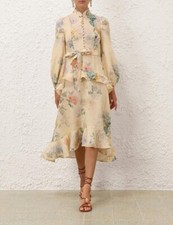 ~Melhor oferta! Novo com etiquetas - Vestido Midi Illuminate Peplum 100% Autêntico $1150! ÚLTIMO'25 comprar usado  Enviando para Brazil