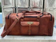 Bolsa de viagem masculina de couro granulado vintage fim de semana (25 polegadas) comprar usado  Enviando para Brazil