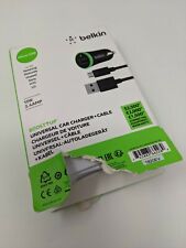 Carregador de carro universal Belkin F8M887BT04-BLK com micro USB 12W, 2.4amp *caixa aberta comprar usado  Enviando para Brazil