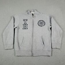 Suéter Tommy Hilfiger meninos 14 cinza zíper completo jaqueta moletom infantil * comprar usado  Enviando para Brazil