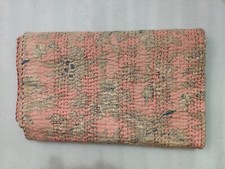 Colcha indiana Kantha queen estampa floral feita à mão algodão colcha cobertor lance comprar usado  Enviando para Brazil