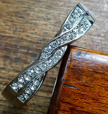 Vintage clear rhinestone for sale  LONDON