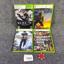 Lote de videogame Halo Anniversary & 3 COD World at War GTA IV Xbox 360 muito bom estado usado comprar usado Lote de videogame Halo Anniversary & 3 COD World at War GTA IV Xbox 360 muito bom estado usado comprar usado  Enviando para Brazil