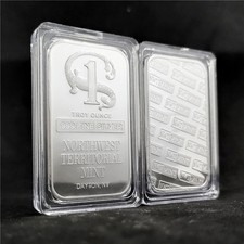 Barra de plata fina Northwest Territorial Mint 1 Troy OZ .999 BU EE. UU. segunda mano  Embacar hacia Mexico