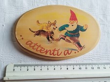 Targhetta ovale legno usato  Soliera
