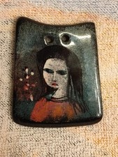 PINGENTE DE PÍLULA DE POLIA COM MENINA, VINTAGE. ESTADO PERFEITO, ASSINADO, usado comprar usado  Enviando para Brazil