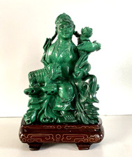 Scultura malachite figura usato  Varallo Pombia