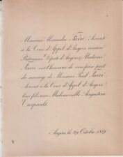 1889 faire part d'occasion  Toulouse-