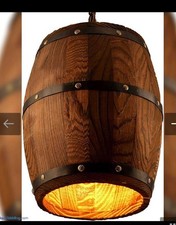 Luminária de teto pendurada barril de vinho madeira pingente para restaurante bar café EUA comprar usado  Enviando para Brazil