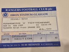 Ticket stub rangers for sale  MANCHESTER