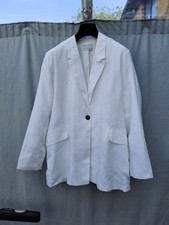 Primark white linen for sale  MILTON KEYNES