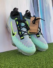 Nike Air VaporMax 2021 Flyknit NN Volt foto preta azul DX3368-700 ~ Tamanho 9.5 comprar usado  Enviando para Brazil