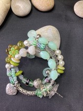 Handmade green bracelet for sale  COLCHESTER