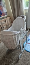 White wicker moses for sale  BRISTOL
