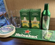 Tapete de bar Heineken abridor de garrafa de cerveja copo de vidro montanha-russa interior americano bom comprar usado  Enviando para Brazil