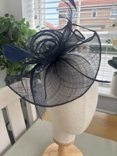 Navy blue fascinator for sale  PONTEFRACT