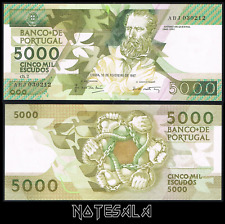 PORTUGAL 5000 5.000 ESCUDOS 1987 Pick-183a UNC S/N ABJ 030212 comprar usado  Enviando para Brazil