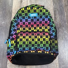 Mochila escolar infantil Fortnite Amplify arco-íris estampa quadriculada bolsos comprar usado  Enviando para Brazil
